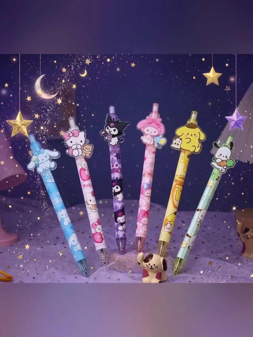 Sanrio Hello Kitty and Friends Kawaii 6 Piece Gel Pen Set. All are NEW